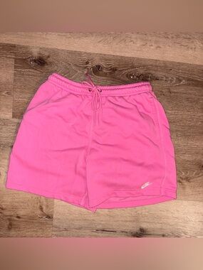 Nike Women's Bright Pink Athletic Drawstring Shorts